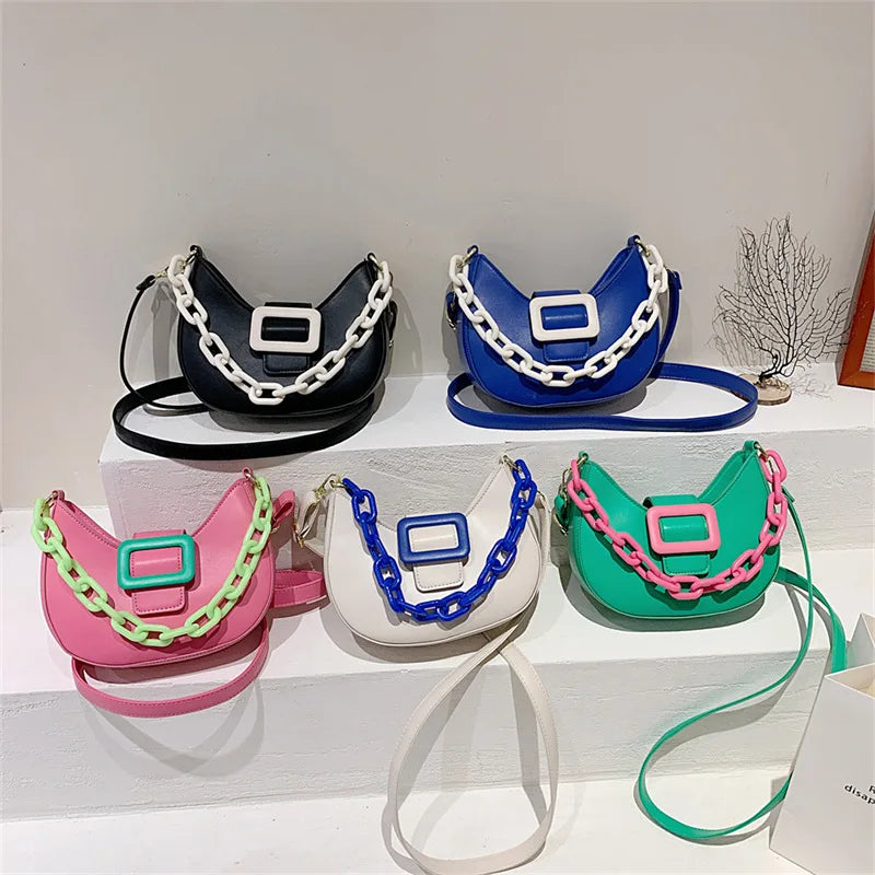 Panelled Tote Shoulder Bags Chain Armpit Bag Femininas Clutch