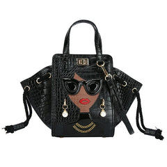 Large Capacity Tote Bag Pu Leather Crossbody Shoulder Handbag