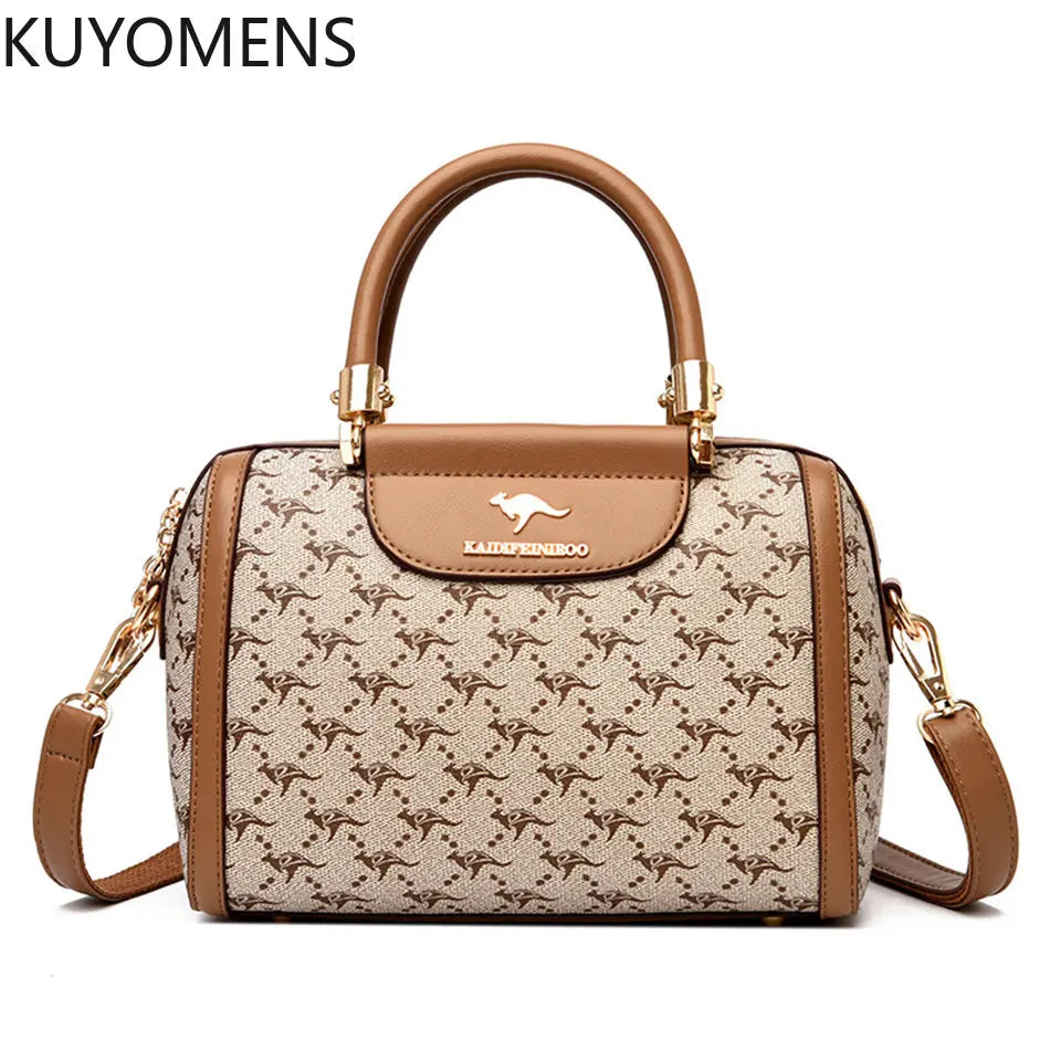 Women Leather Handbag Crossbody Shoulder Tote Boston Bag