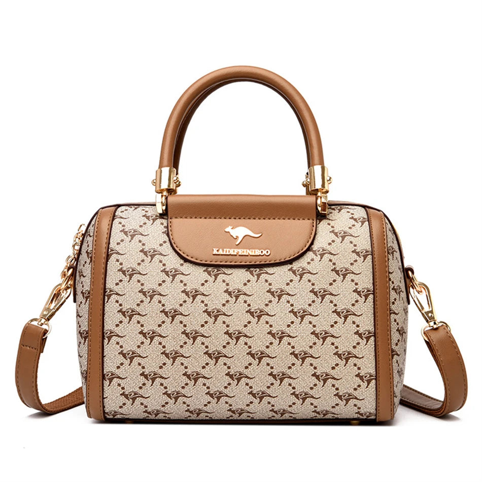 Women Leather Handbag Crossbody Shoulder Tote Boston Bag