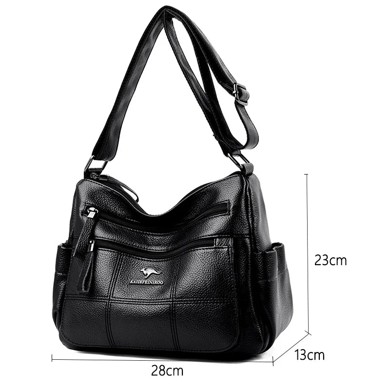 Retro Shoulder Bags High Leather Crossbody Bags for Women