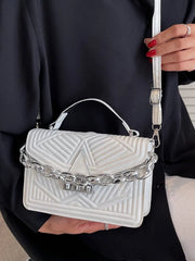 Women's Pu Leather Shoulder Bag Top Handle Chain Crossbody