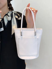 Pu Leather Crossbody Shoulder Bag Small Bucket Women's Handbag