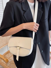 Pu Leather Women's Crossbody Bag Solid Casual Shoulder