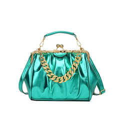 Pleated PU Leather Women's Shoulder Bag Crossbody