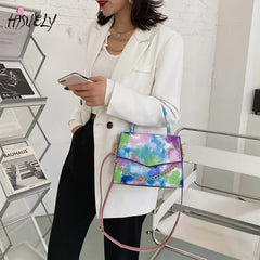 Rainbow Gradient Stylish Chain Shoulder Bag