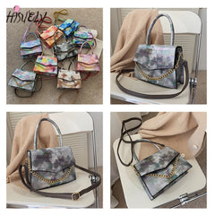 Rainbow Gradient Stylish Chain Shoulder Bag
