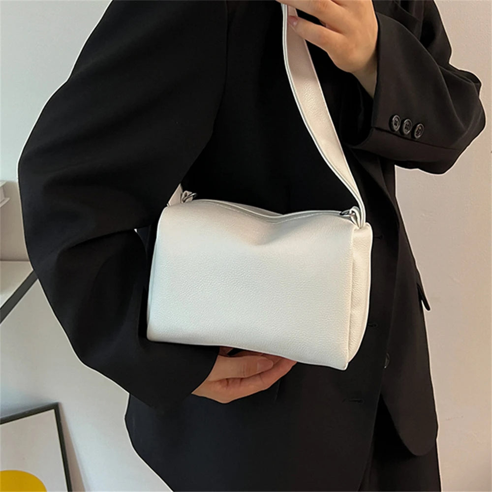 Leather Shoulder Bag - Fall Winter Multifunctional Ladies Messenger Ba