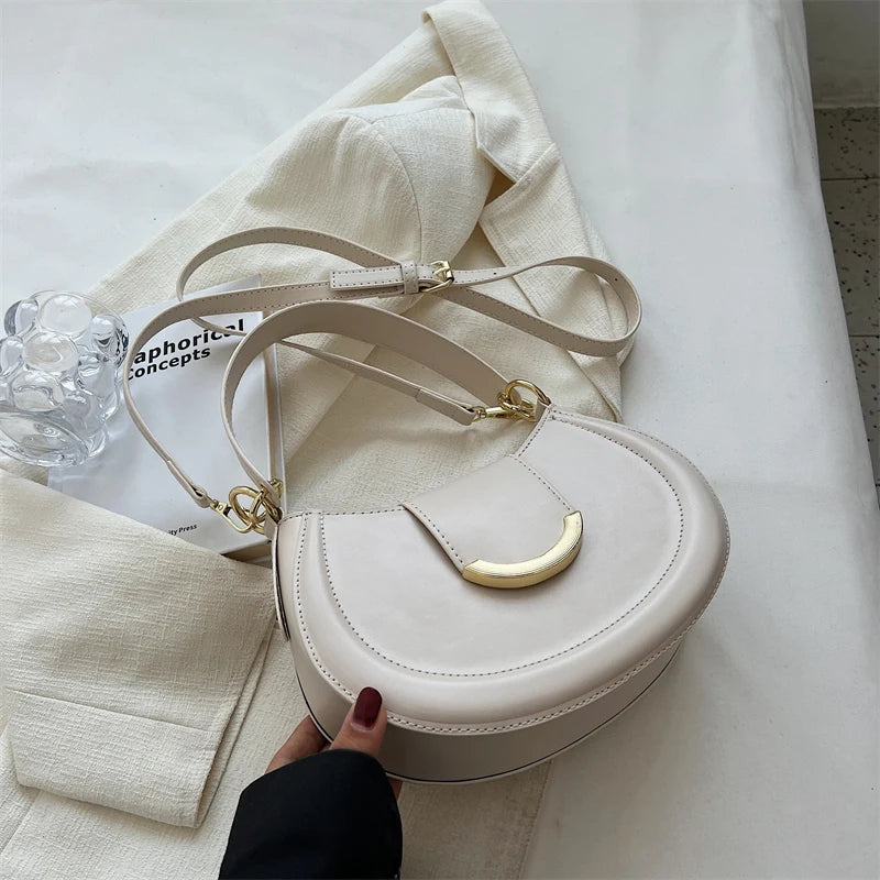 Vintage Small Armpit Bag Women's Clutch Purse in Khaki