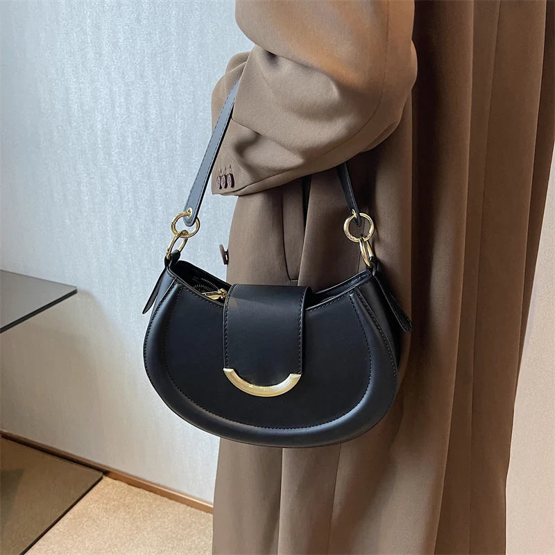 Vintage Small Armpit Bag Women's Clutch Purse in Khaki