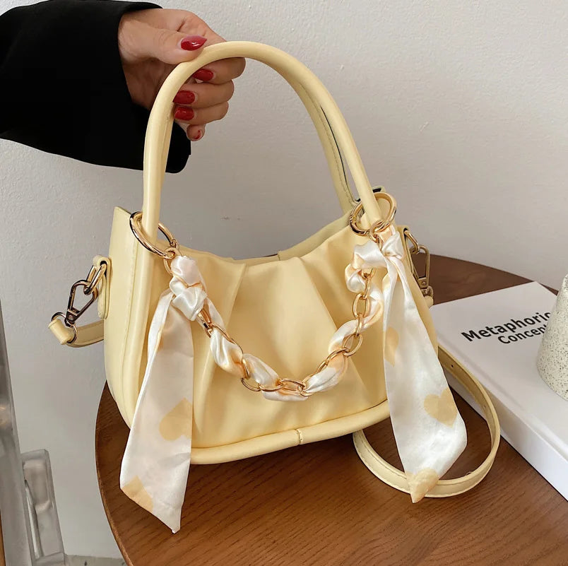 Silk Scarf Crossbody Bag Women's Travel Shoulder Bag