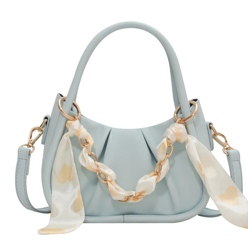 Silk Scarf Crossbody Bag Women's Travel Shoulder Bag
