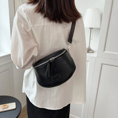 Women's Saddle Crossbody Bag Summer Shoulder Bag High PU Leather Chest Packs