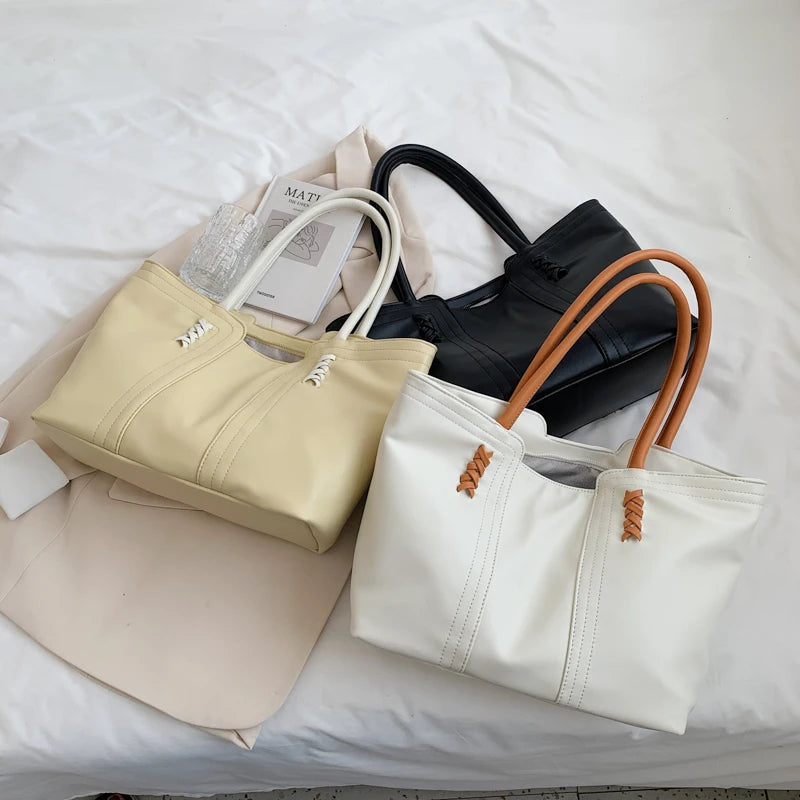 Large Capacity Shoulder Handbags Womens High PU Leather Women's Casual Diagonal