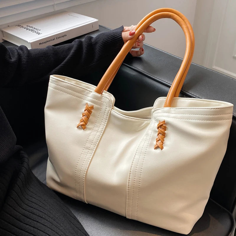 Large Capacity Shoulder Handbags Womens High PU Leather Women's Casual Diagonal
