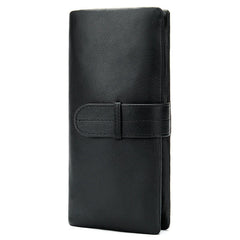 Men's Long Leather Wallet Soft Real Cowskin Purse