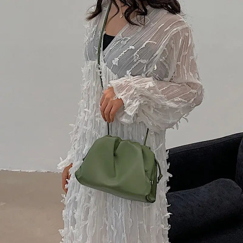 Cloud Shape Women Clutch Bag Shoulder Messenger Bag Small Crossbody Handbag
