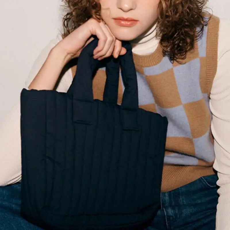 Nylon Shoulder Bag Warm Winter Lady Handbag