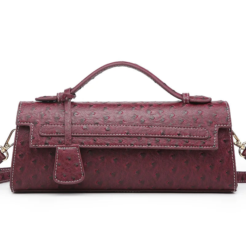 Ostrich Women Bags Handbag Ladies Tote Bag Female Long Tote Shoulder Bag