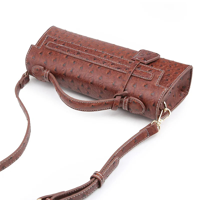 Ostrich Women Bags Handbag Ladies Tote Bag Female Long Tote Shoulder Bag