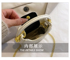 PU Leather Women's Handbag Chain Crossbody Bag Shell Tote Winter