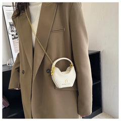 PU Leather Women's Handbag Chain Crossbody Bag Shell Tote Winter