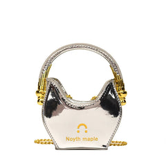 PU Leather Women's Handbag Chain Crossbody Bag Shell Tote Winter