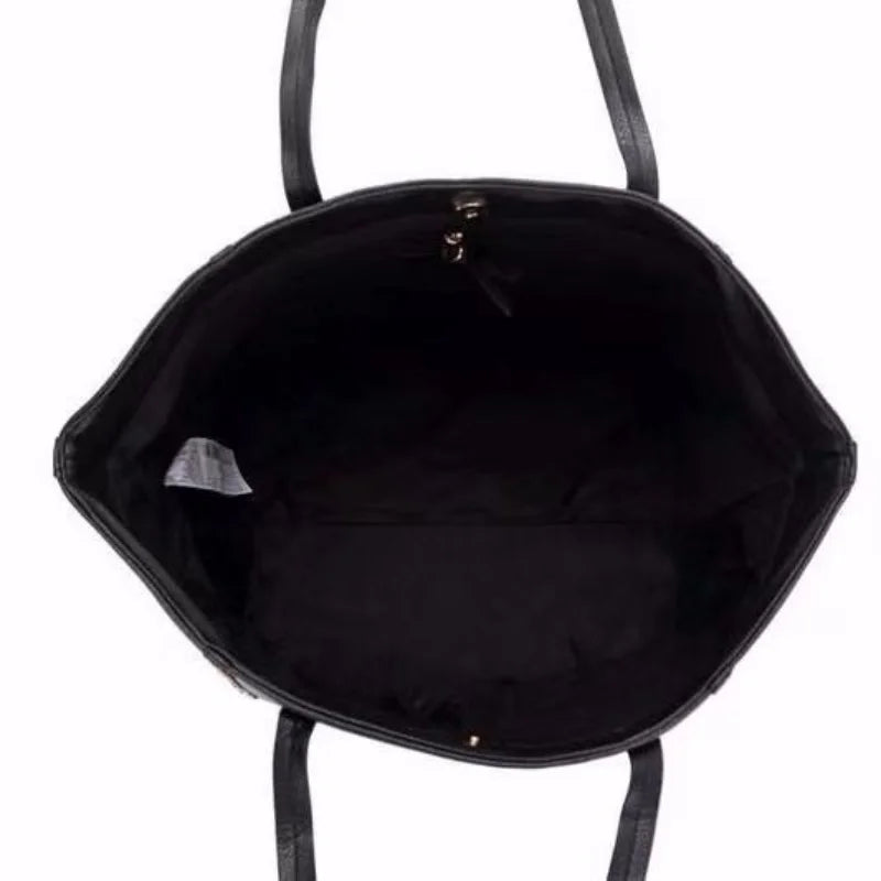 MANGO Women's Vintage Shoulder Handbag Rivet Tote Bag