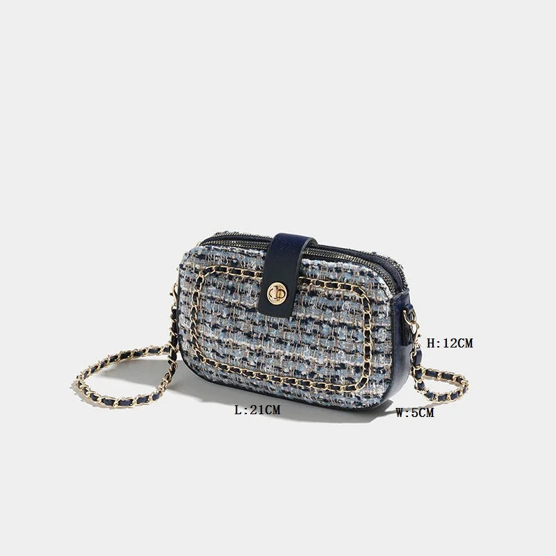 Woolen Fabric Shoulder Messenger Bag for Women