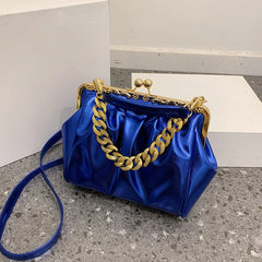 Women Shoulder Bag Tote PU Leather Crossbody Bag Small Thick Chain