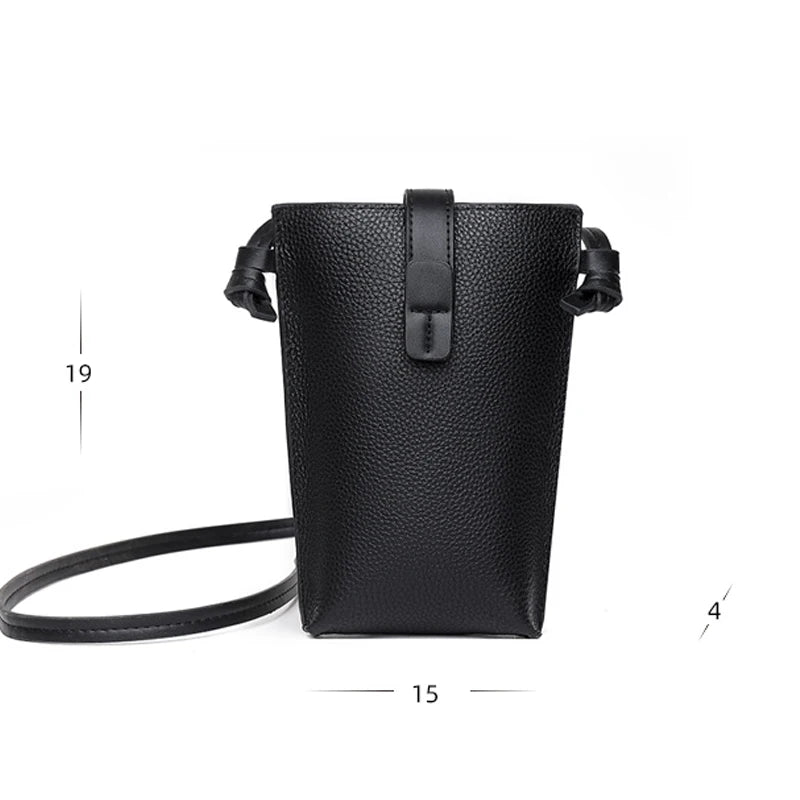 Soft Leather Crossbody Bag High Solid Tassel Shoulder Retro Purse Handba