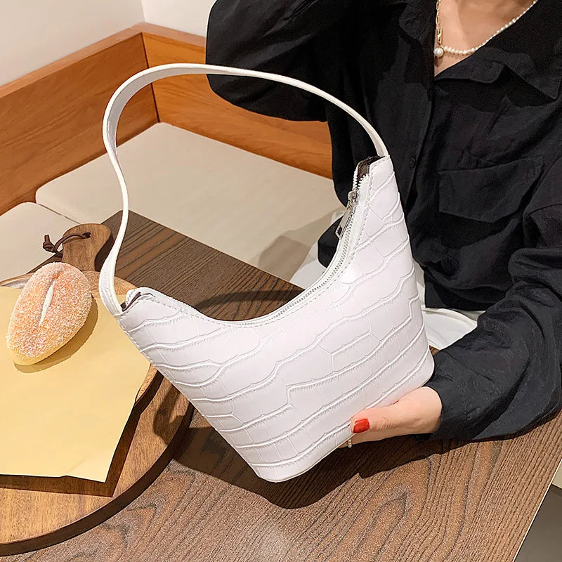 Stone Pattern Armpit Bags For Women Ladies Handbags Shoulder Bag