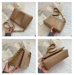 Chain Shoulder Bags Small Acrylic Handbags Purses Fold Flap Bags