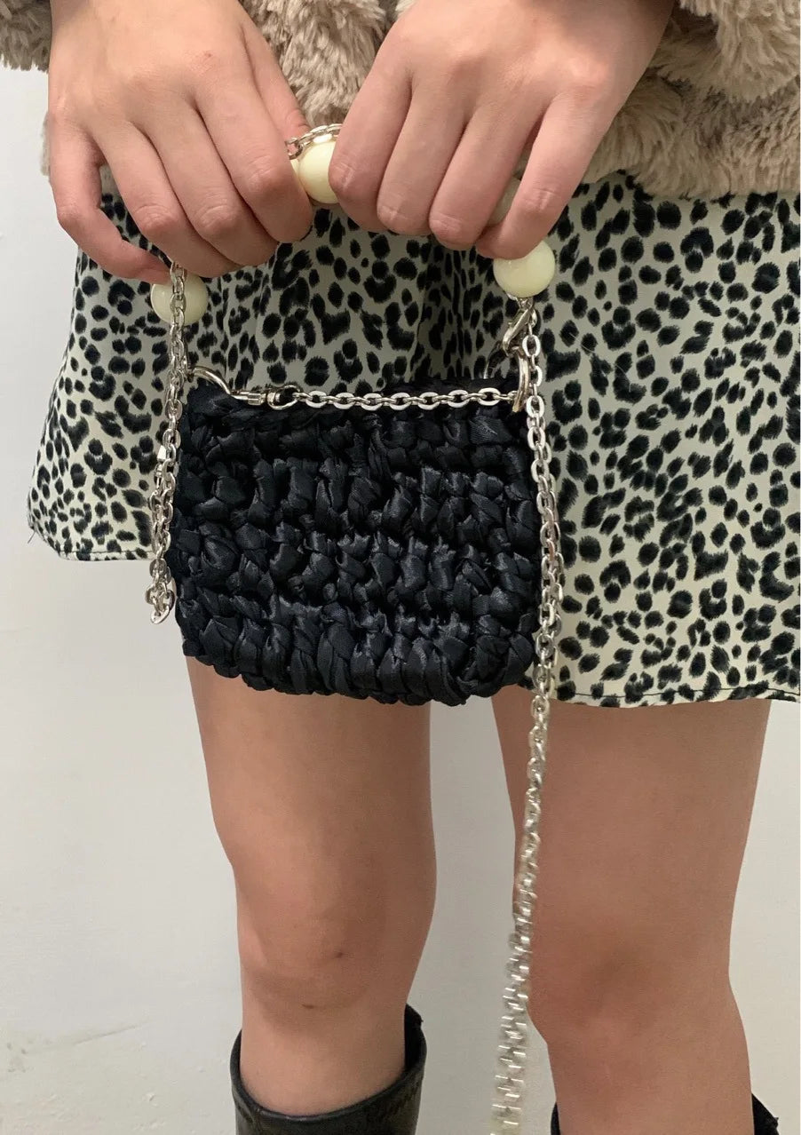 Weave Beading Chain Crossbody Bag Winter