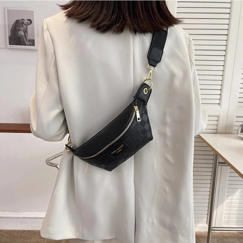 Women Leather Fanny Pack Waist Bag Crossbody Handbag