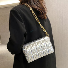 Green PU Leather Small Shoulder Bag Chain Messenger Clutch