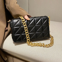 Green PU Leather Small Shoulder Bag Chain Messenger Clutch