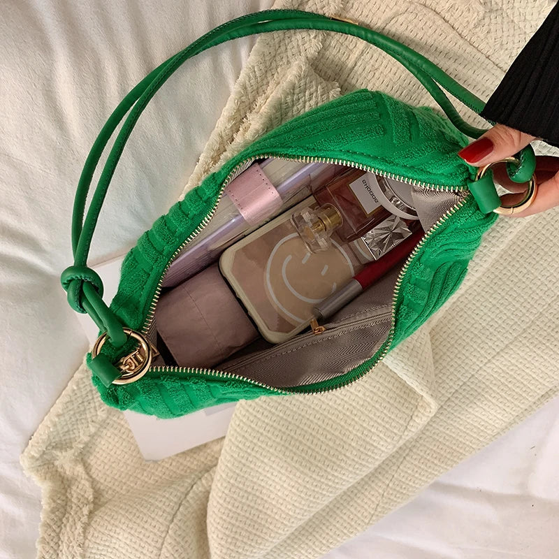 Winter Embossed Shoulder Bag Women's Handbags