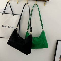 Winter Embossed Shoulder Bag Women's Handbags