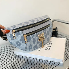 Canvas Waist Bag Shoulder Crossbody Chest Bags Handbag Female Belt Bag