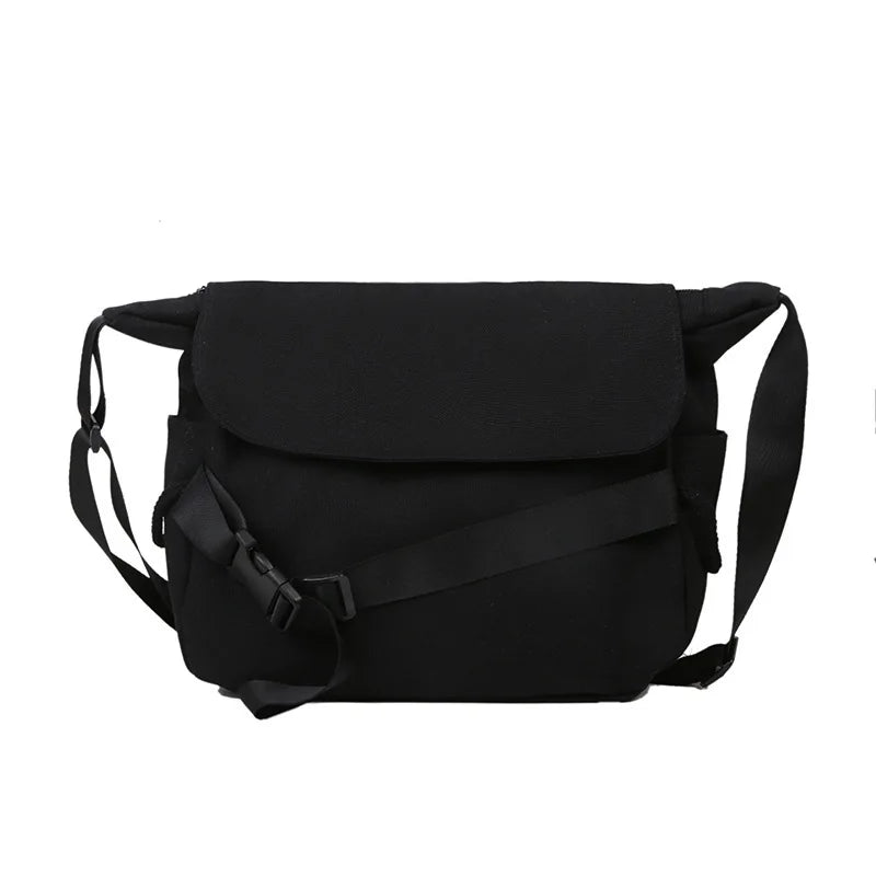 Canvas Large Capacity Women's Shoulder Bag Solid Color Casual Female Crossbody