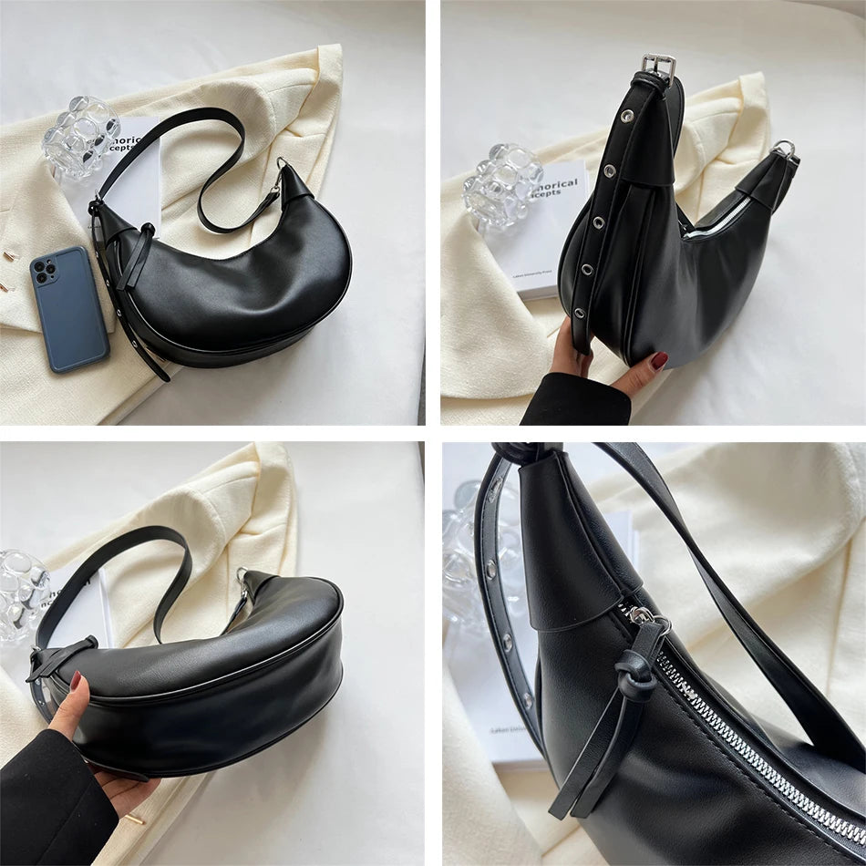 Women's Soft PU Leather Hobos Bag Crossbody Shoulder Purse