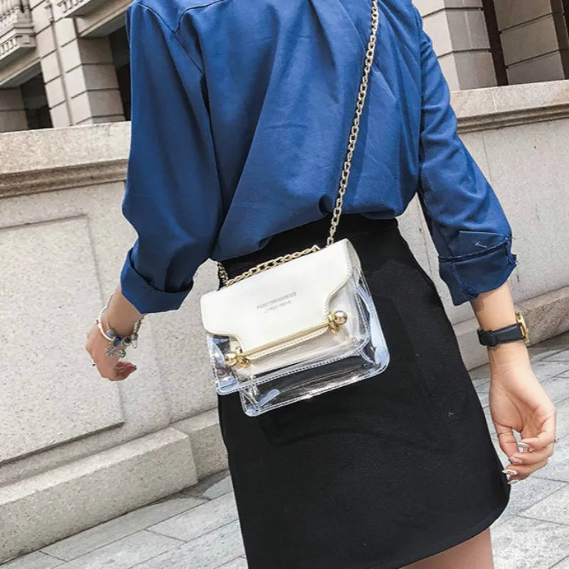 Women's Transparent Shoulder Bag Messenger Bag