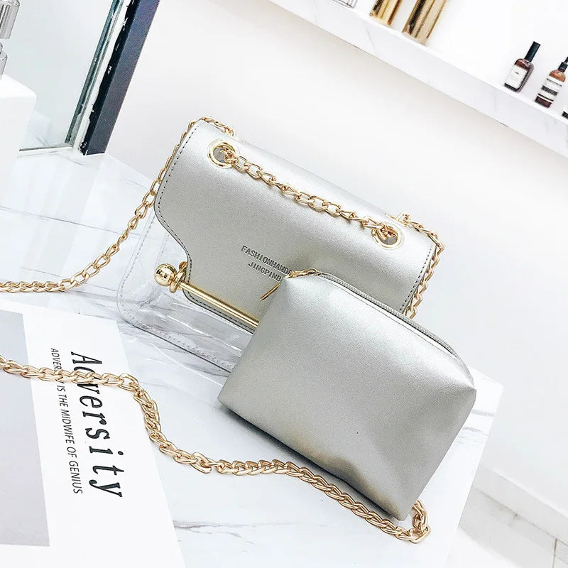 Women's Transparent Shoulder Bag Messenger Bag