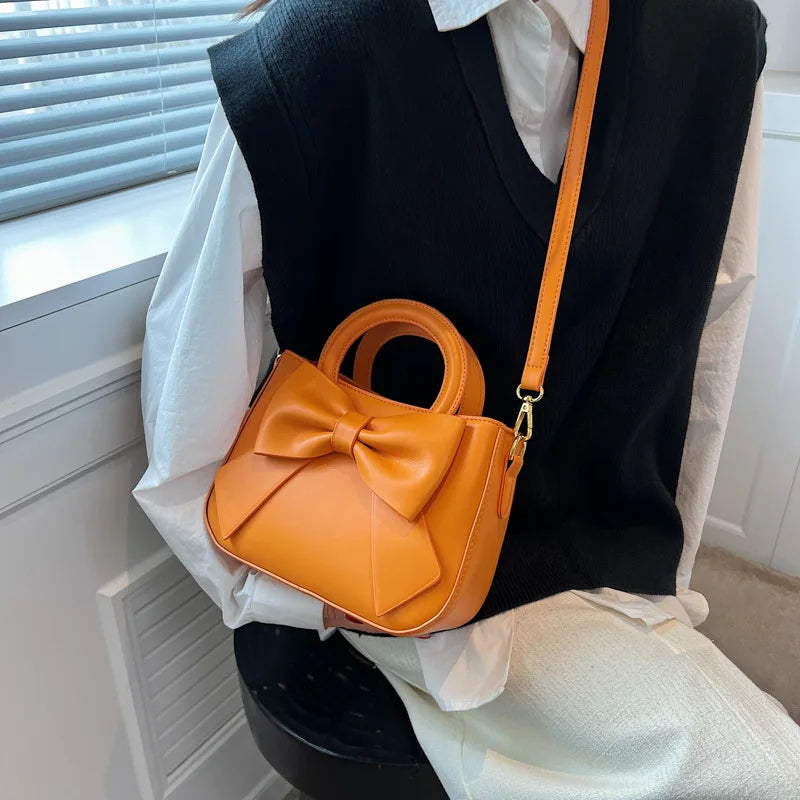 Women's Small Flap Shoulder Bag Solid Color Ladies Handbag