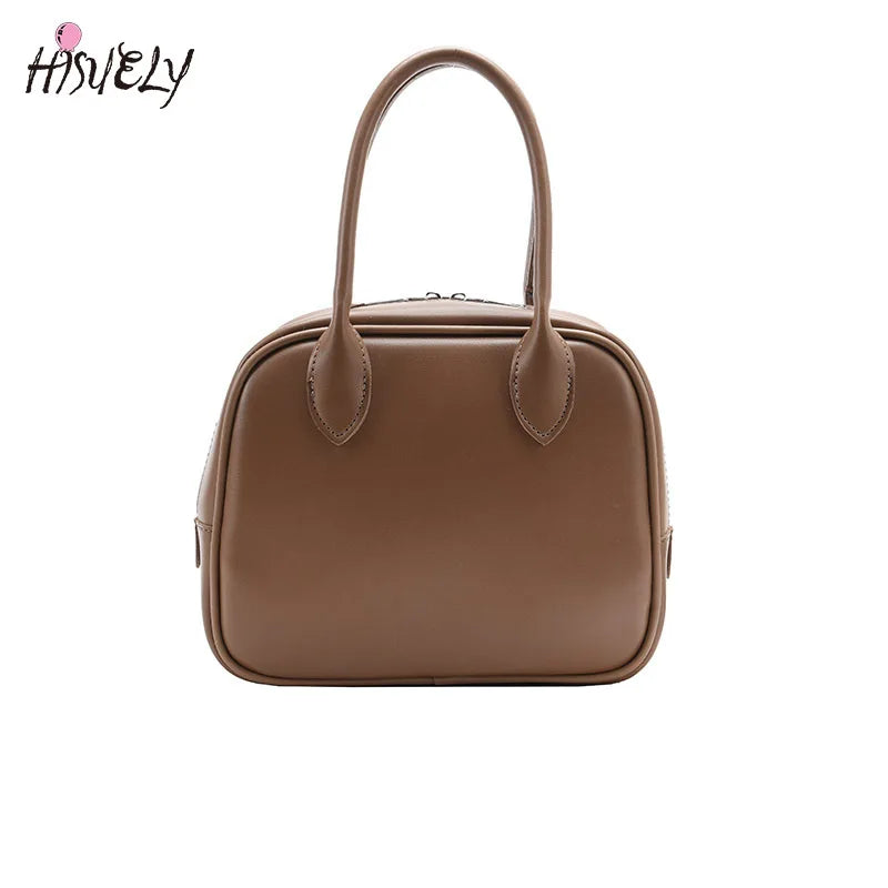 Retro Square Bag PU Leather Lock Shoulder Bags