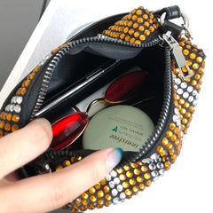 Diamond Top-Handle Bag Small Square Handbag Evening Clutch Purses