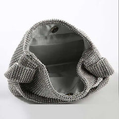 Rhinestone Mesh Shoulder Crossbody Bag for Women Evening Party