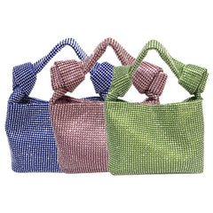 Rhinestone Mesh Shoulder Crossbody Bag for Women Evening Party