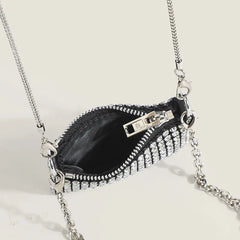 Crystal Mesh Shoulder Bag Shinny Rhinestones Chains Party Purse